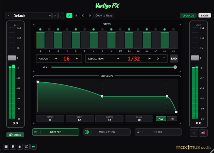 Snímek obrazovky Vert1go FX 1